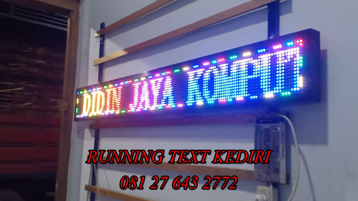 <p>Jual running text RGB merah hijau biru dengan kualitas terbaik dan harga lebih terjangkau. Tersedia di area Kediri Nganjuk Jombang Blitar Tulungagung Malang Trenggalek dengan ukuran sesuai dengan permintaan anda. Garansi 1 tahun untuk setiap pembelian.</p>